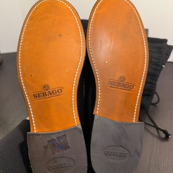 Sebago Classic Dan Citysides Penny Loafers Shoes Black Mens 7.5R